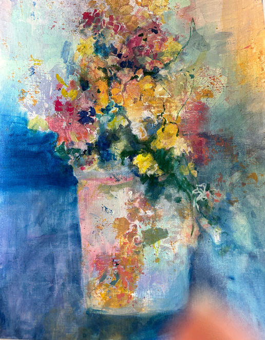 flowers, acrylic, francisfinearts