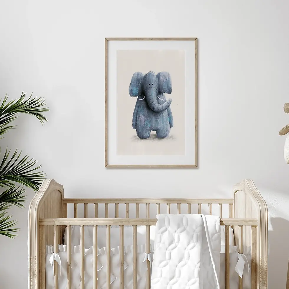 Thumbnail: Safari Elephant Nursery Print