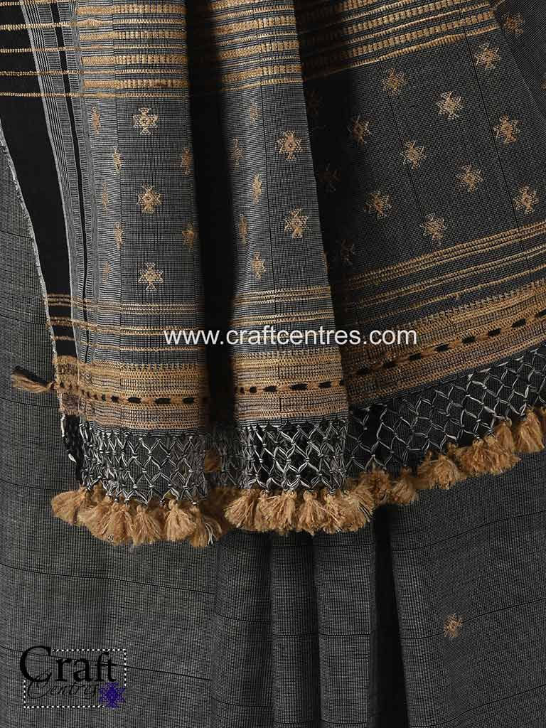 Thumbnail: cotton bhujodi saree and stitch blouse combo