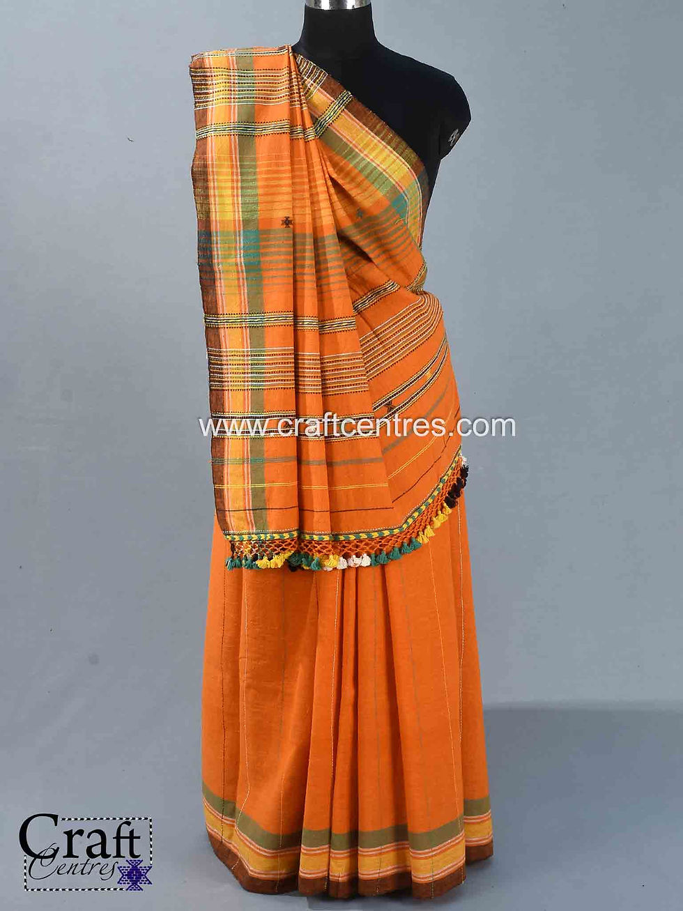 Thumbnail: kala cotton bhujodi saree