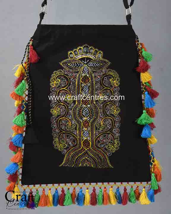 Women Potli bag with rogan art