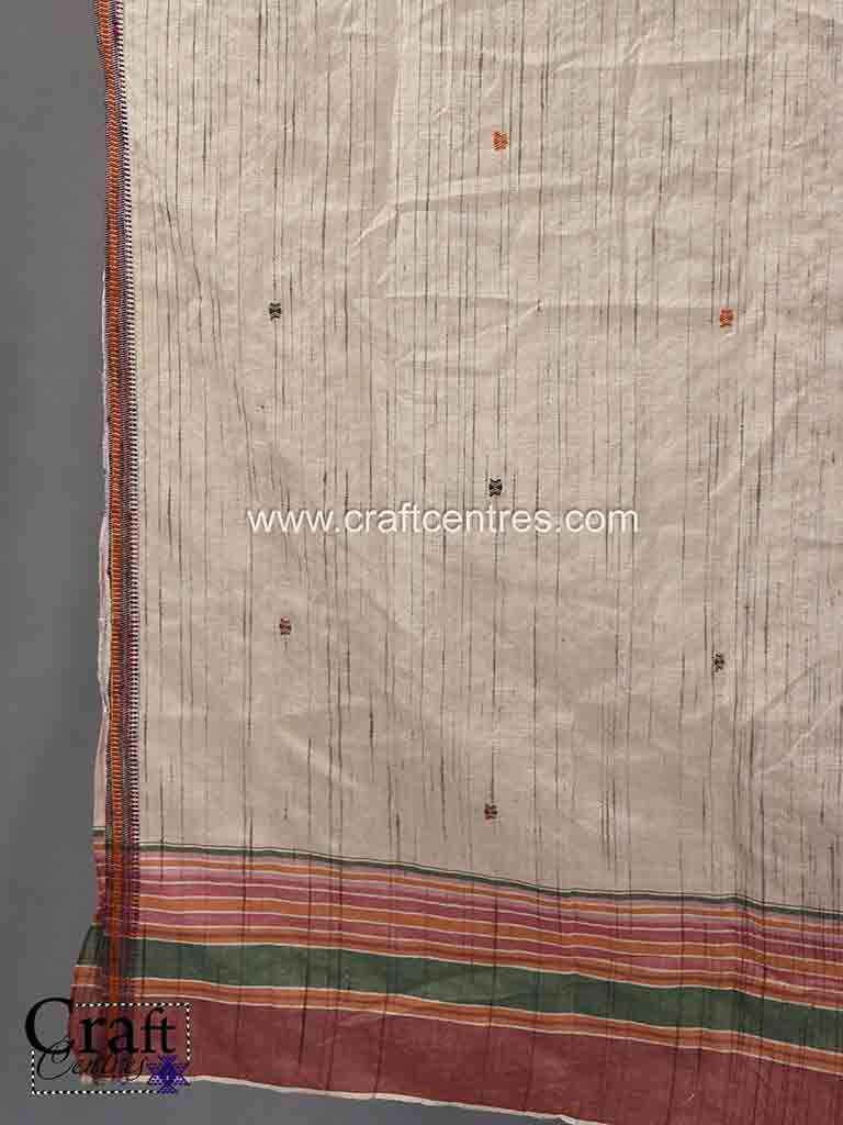 Thumbnail: kutch work tussar silk saree online for women
