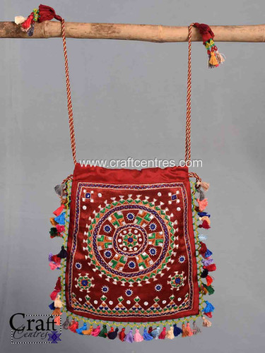 White - Kutch Mirror Work Handwoven Neran Hand Embroidery Acrylic Wool Shawl 81 main image 0