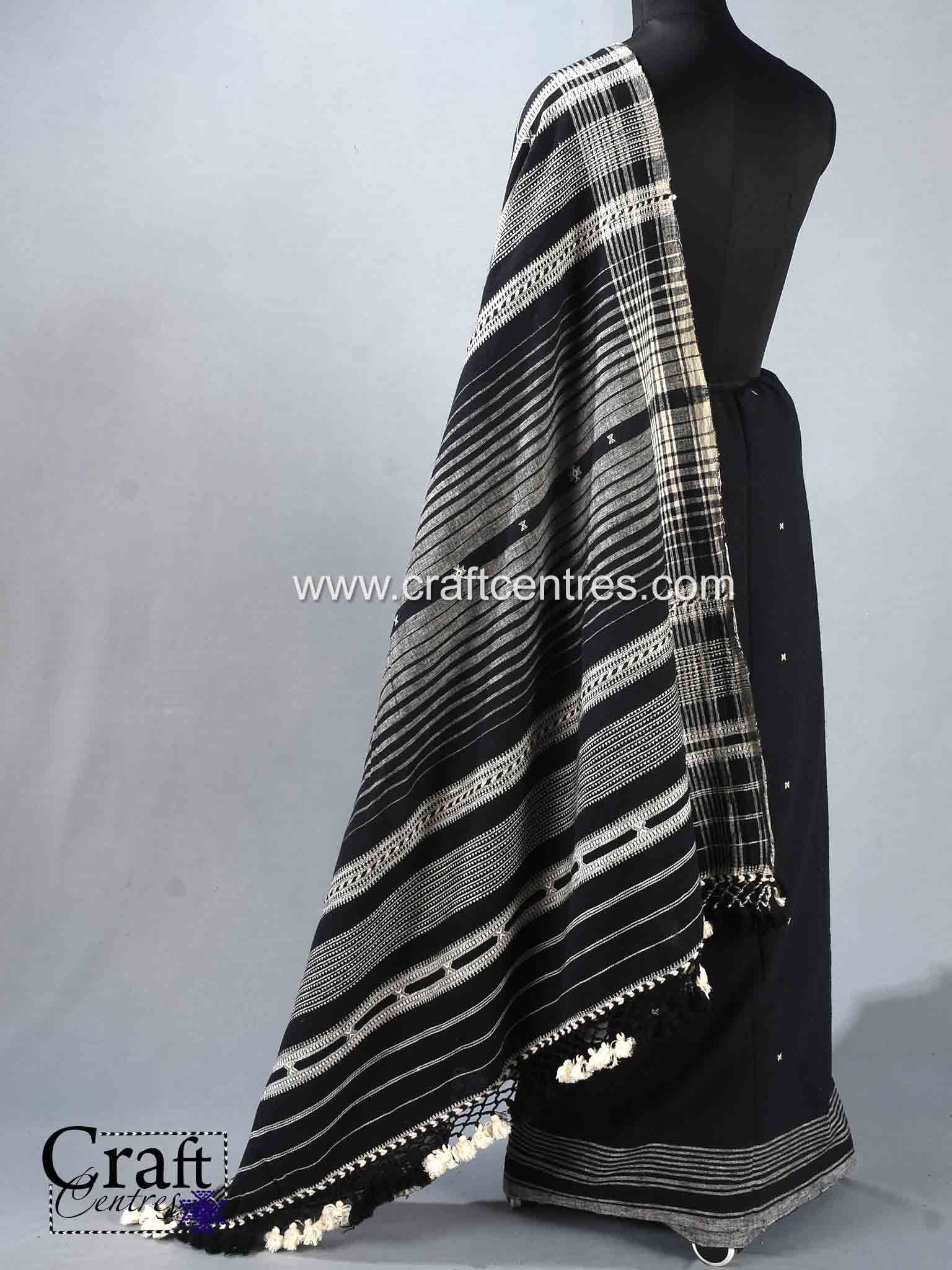 Black bhujodi kala cotton saree