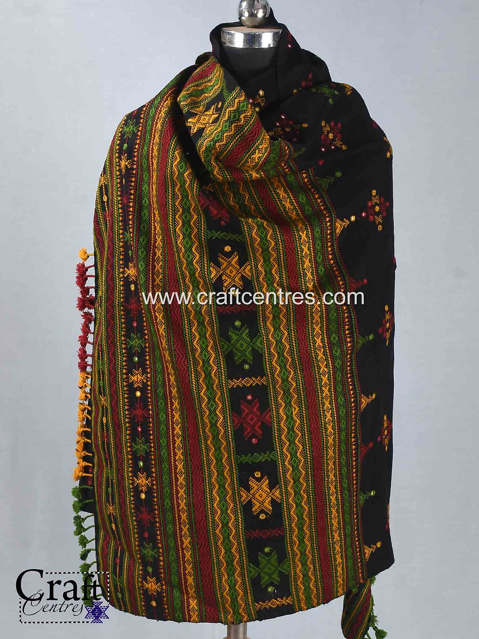 Mirror work kutch famous shawl