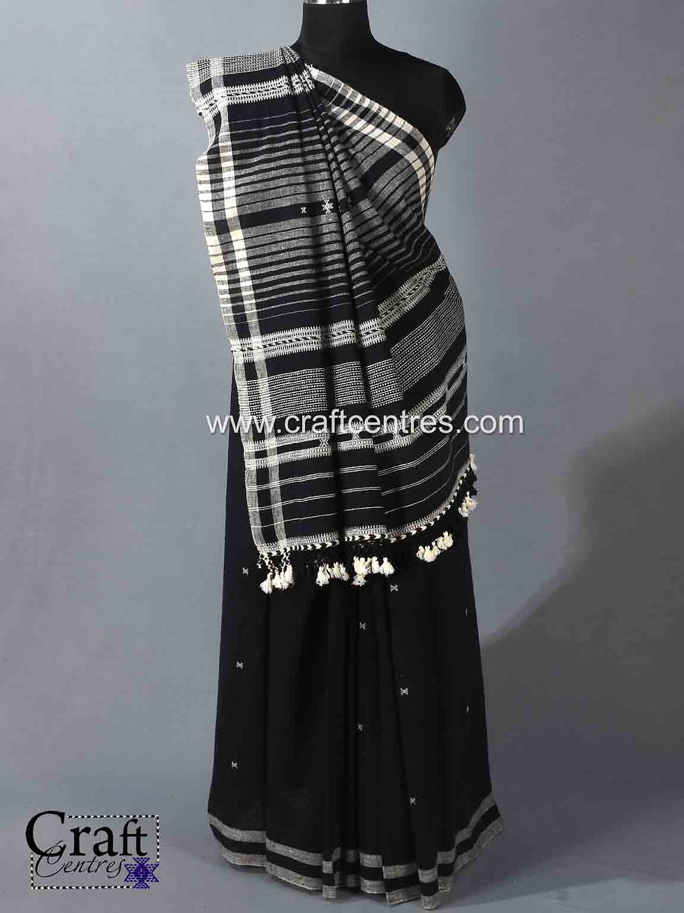 Thumbnail: kutch work saree with free blouse piece