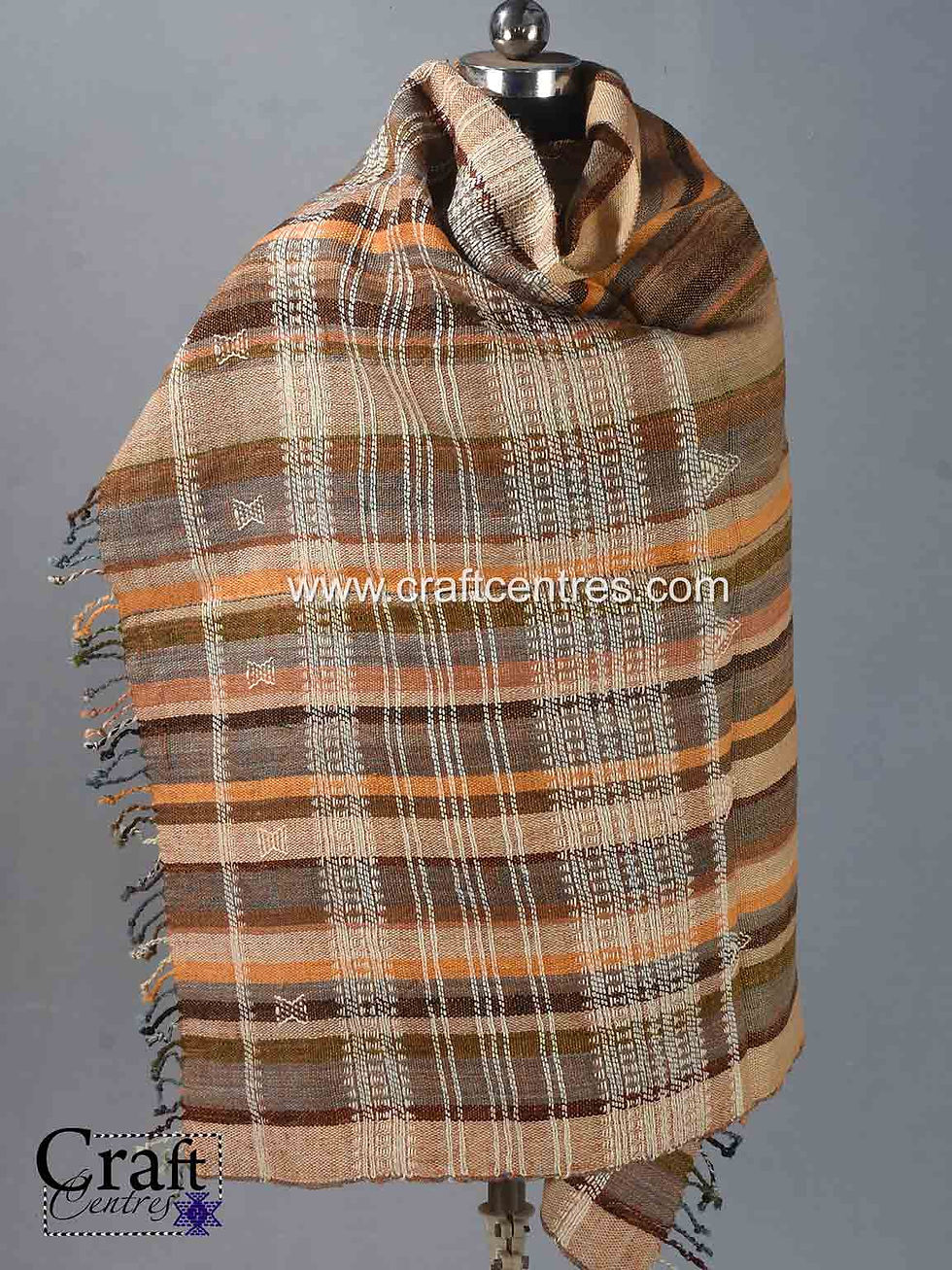 Multi colour Kutch weave desi wool shawl (throw)