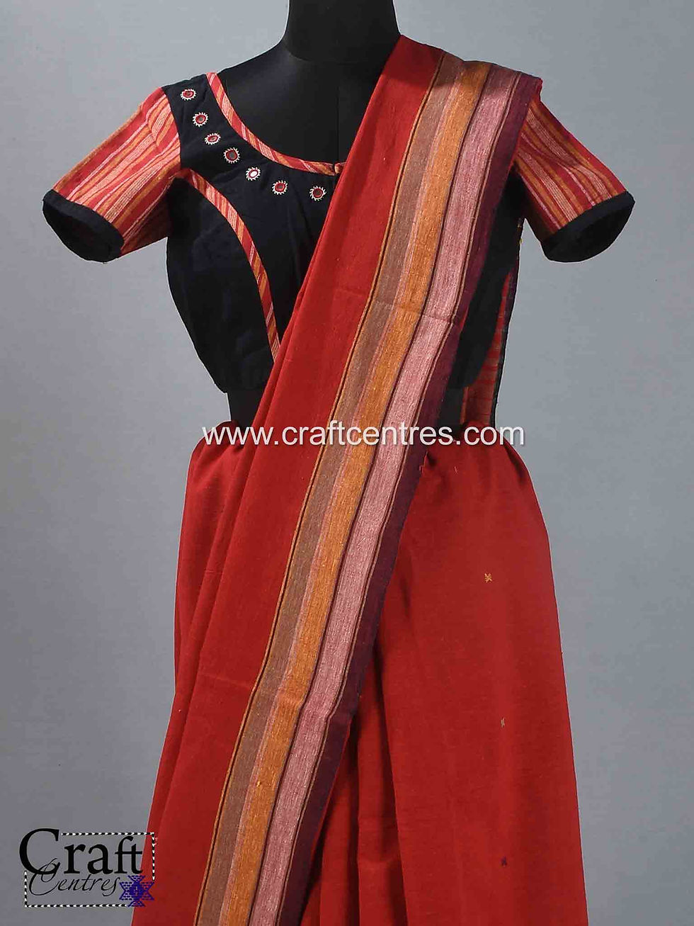 kala cotton saree and blouse combo shree handicrafts