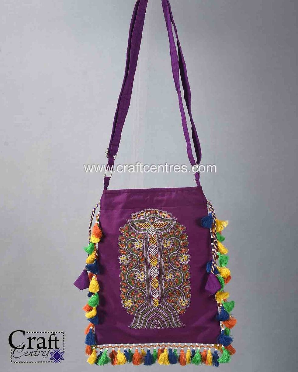 Hand-Painted Kutch Rogan Art Potli Bag for Women