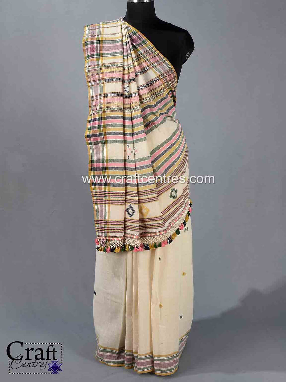 Thumbnail: kutch weave saree stitch blouse combo