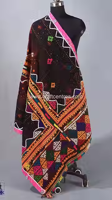 Tagliya shawl desi wool handwoven with kutch embroidery a0380.avif