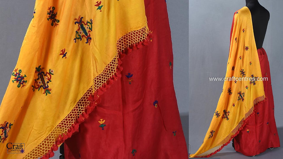 Pakko Embroidery Kutch Saree