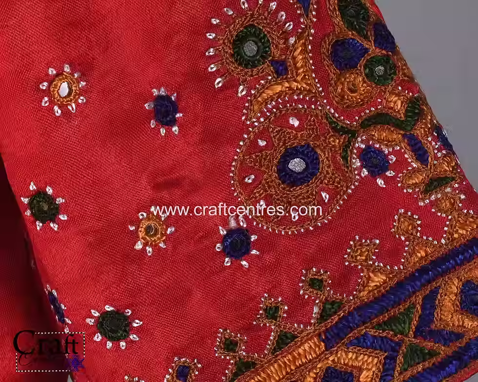 Thumbnail: Big news for saree lover, Bhujodi saree and stitched kutch embroidery blouse available