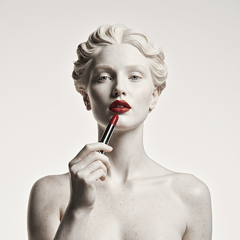 hyperrealistic_white_marble_statue_applying_bright_red_lipstick_smooth_porcelain_texture_s