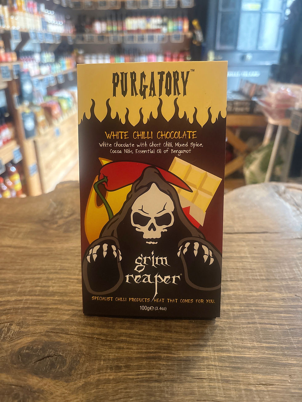 Grim Reaper Purgatory White Chilli Chocolate