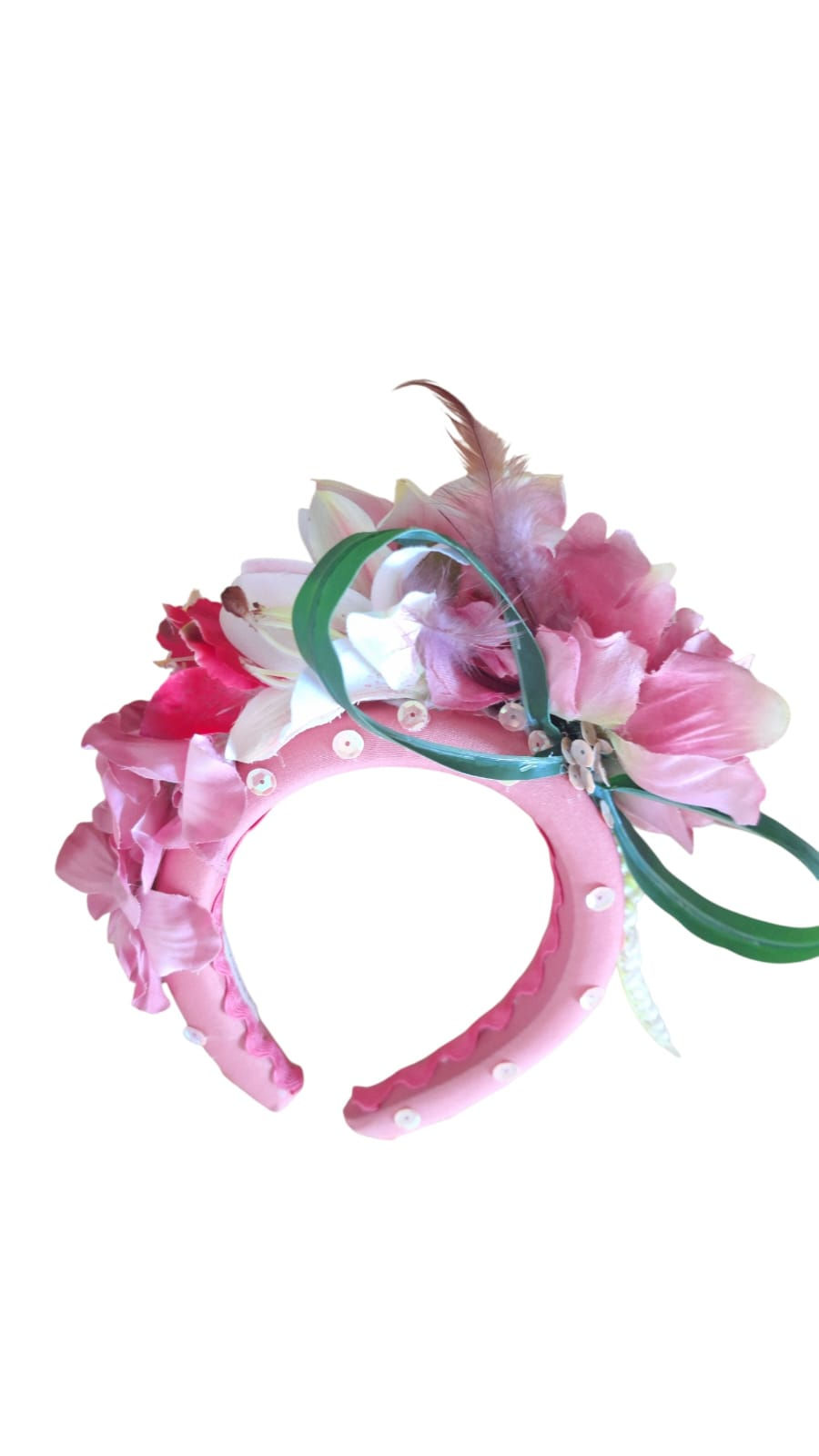 Miniatura: Tiara Acolchoada Rosa Floral