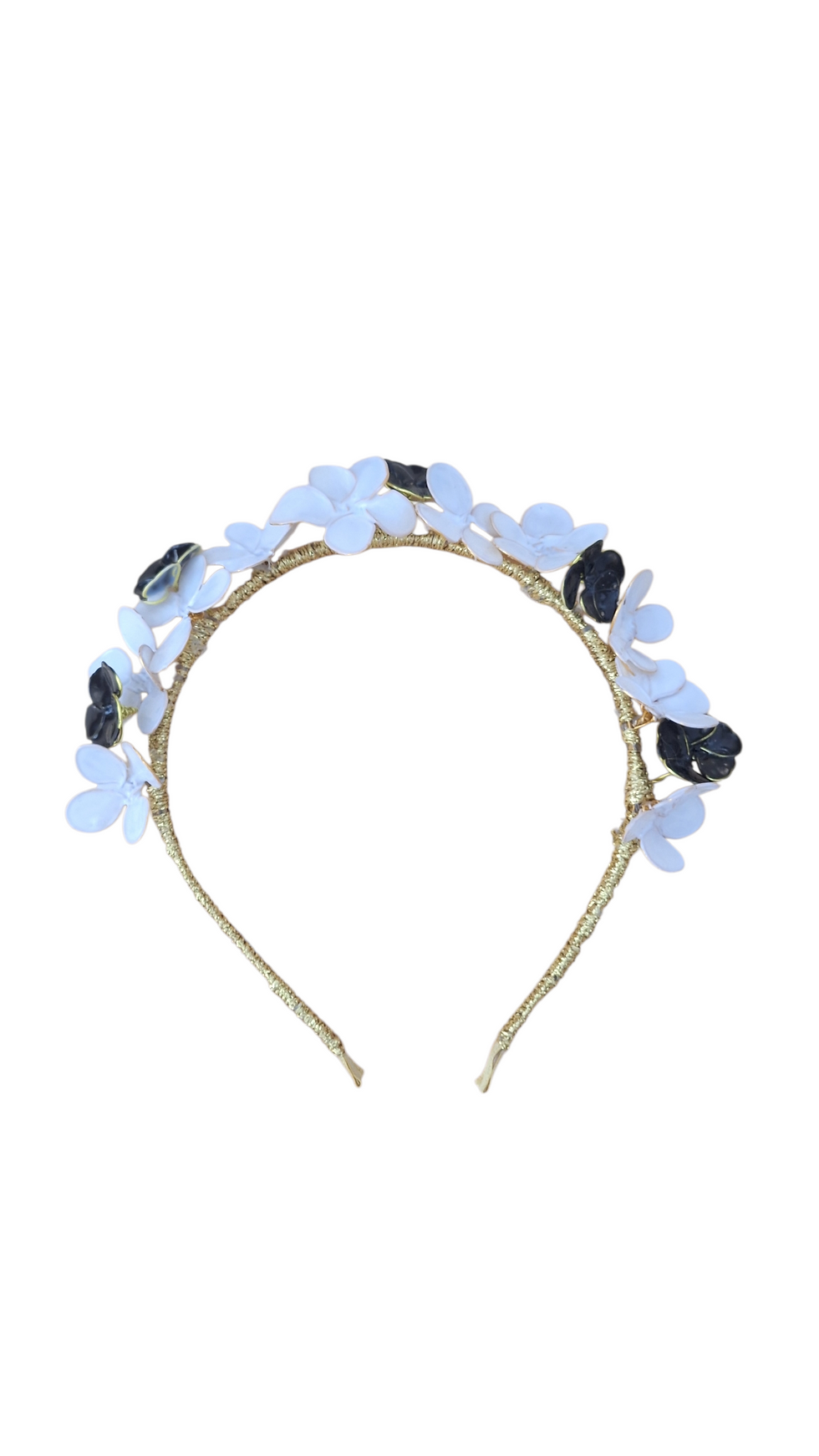 Miniatura: Tiara Esmaltada Branca e Preta