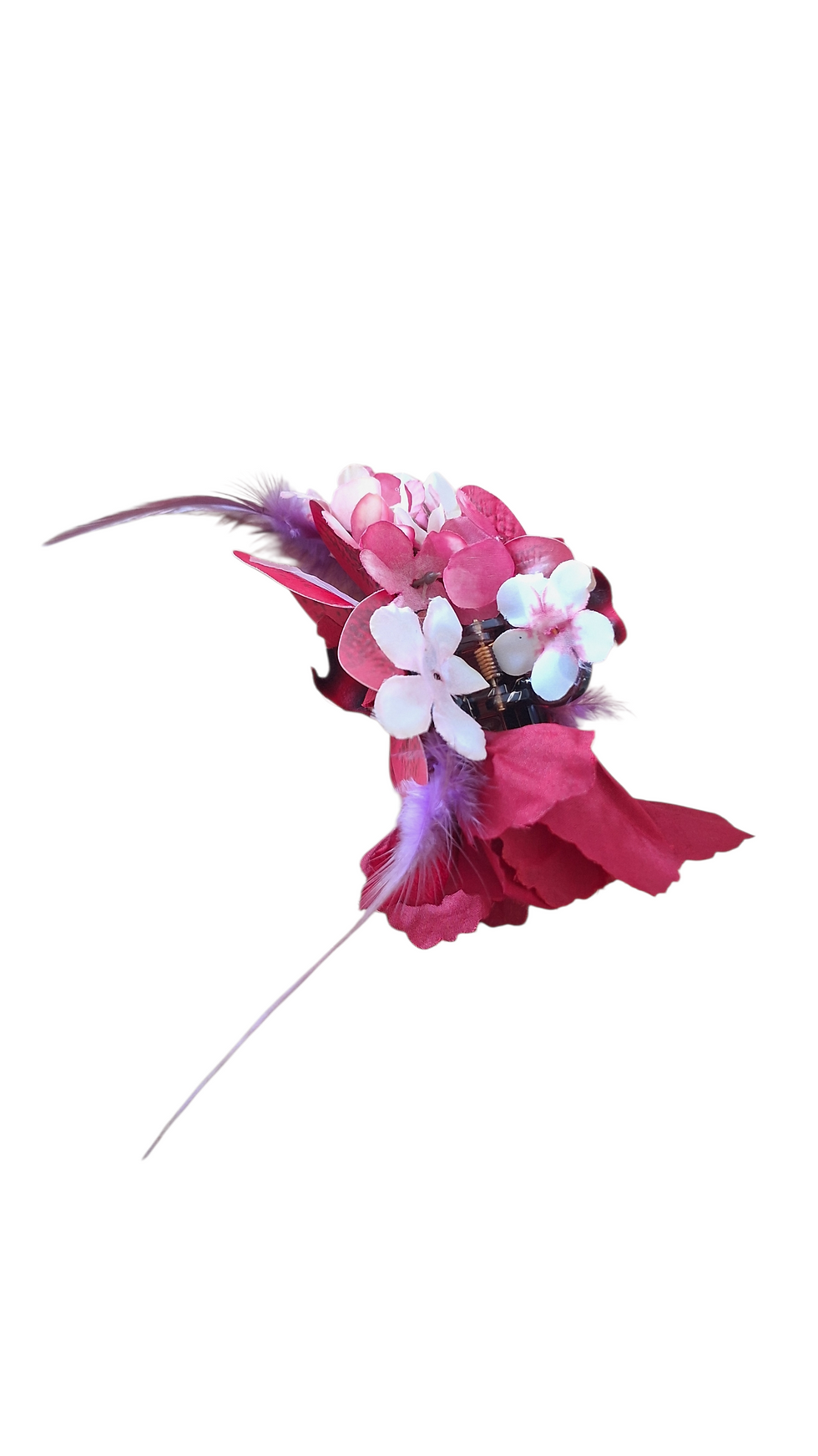 Presilha Floral Marsala e Rosa