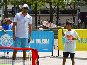 Ahead of US Open, Pro Players “Return the Love” to Child Center Campers