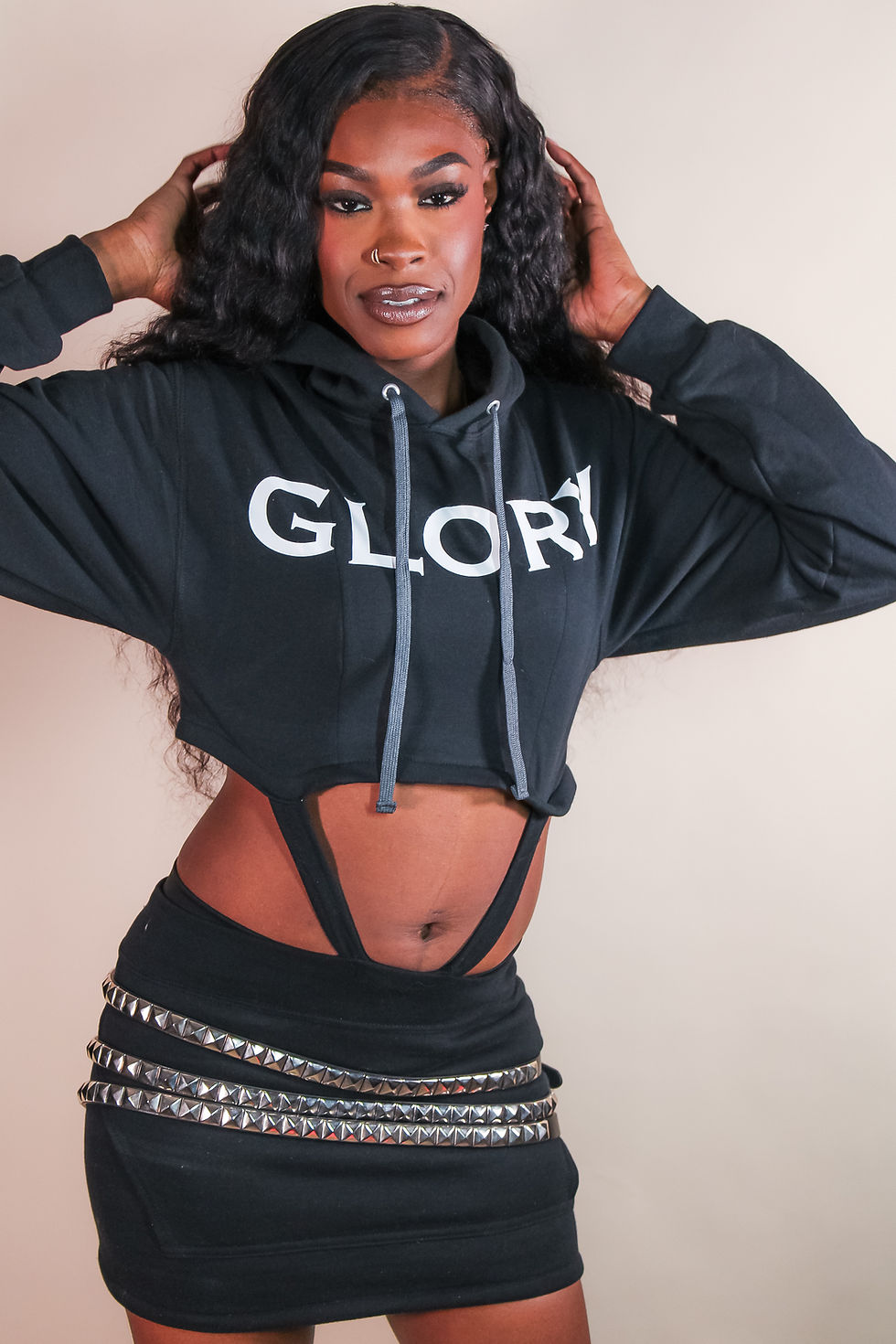 Thumbnail: GLORY Carrier Cropped Hoodie Set