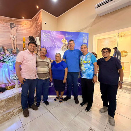 Pré-candidato Antônio Dino participa do Círio de Nazaré em Viana ao lado de liderança política local