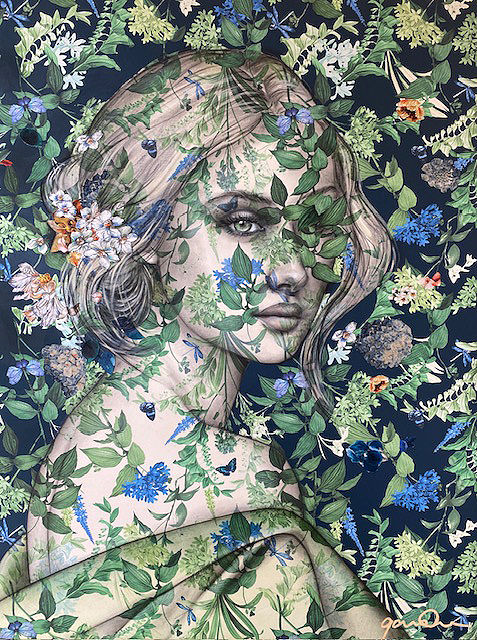 'Emerald Veil' Original Artwork (Framed In Oak)