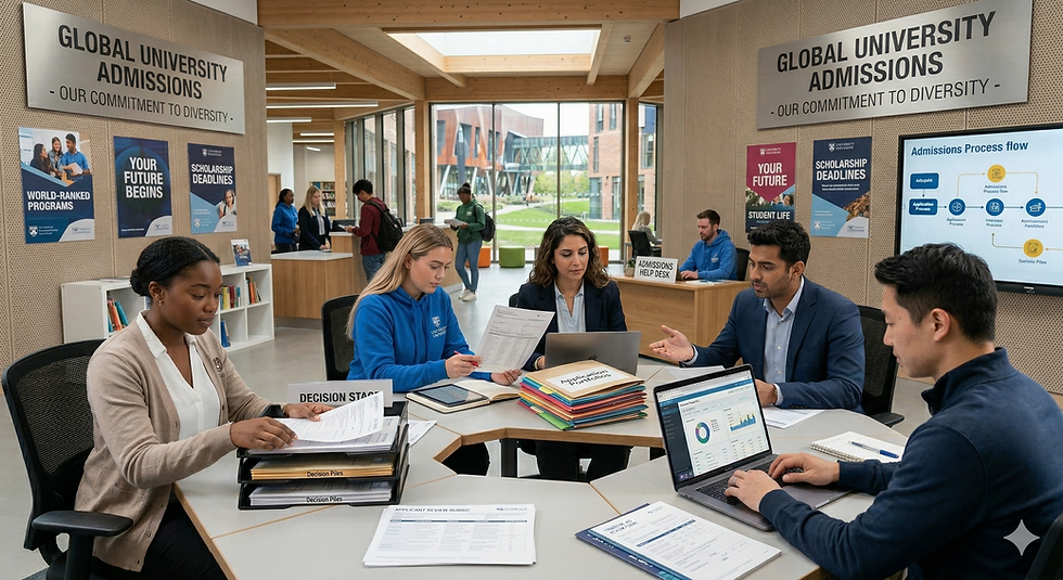 Infographic titled "The Lead Recycling Trap" shows issues with recycled leads in education. Illustrates student stress, budget strain, herd mentality.