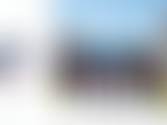 Eye-level view of a university campus with modern buildings