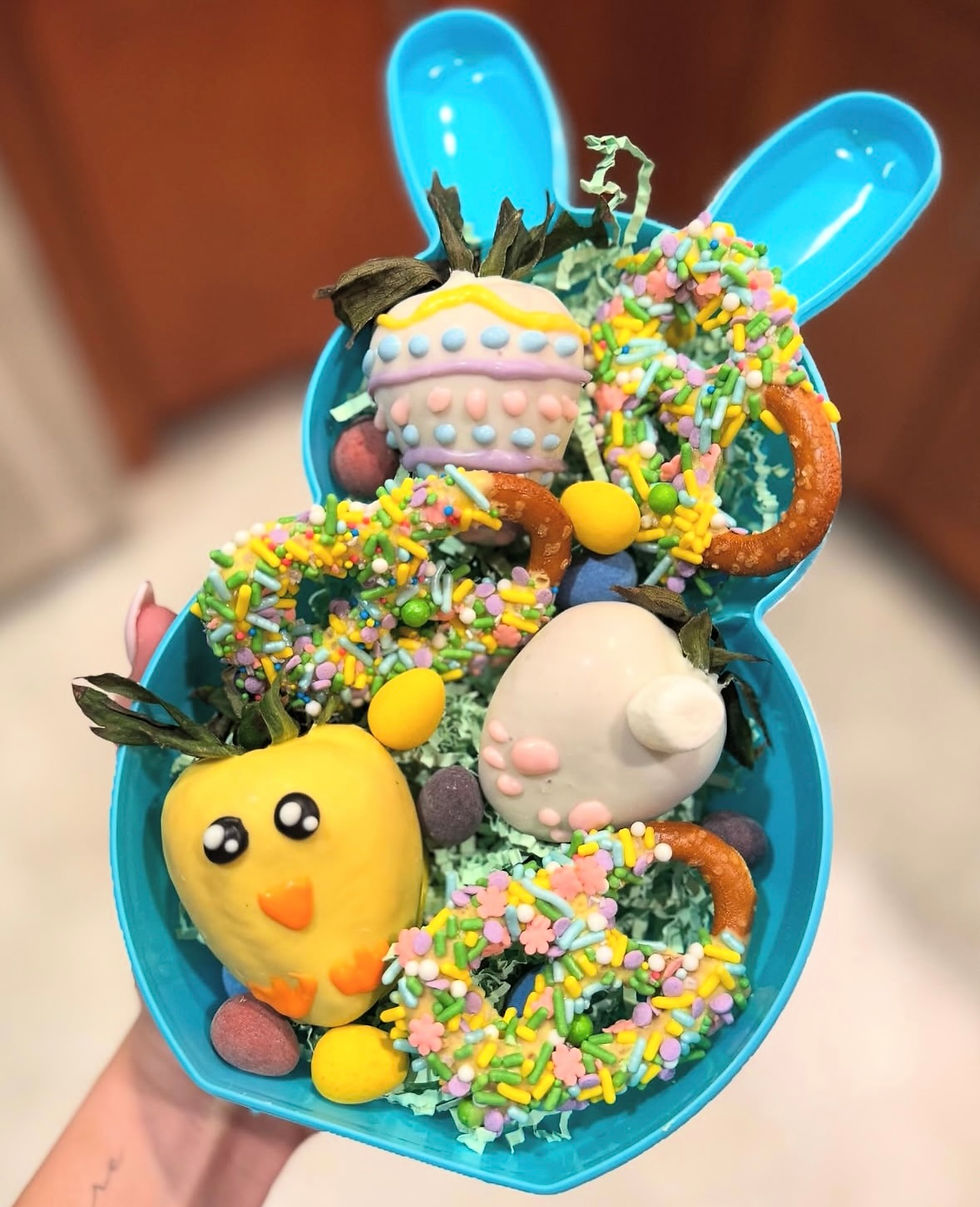 Strawberry/Pretzel Filled Bunny