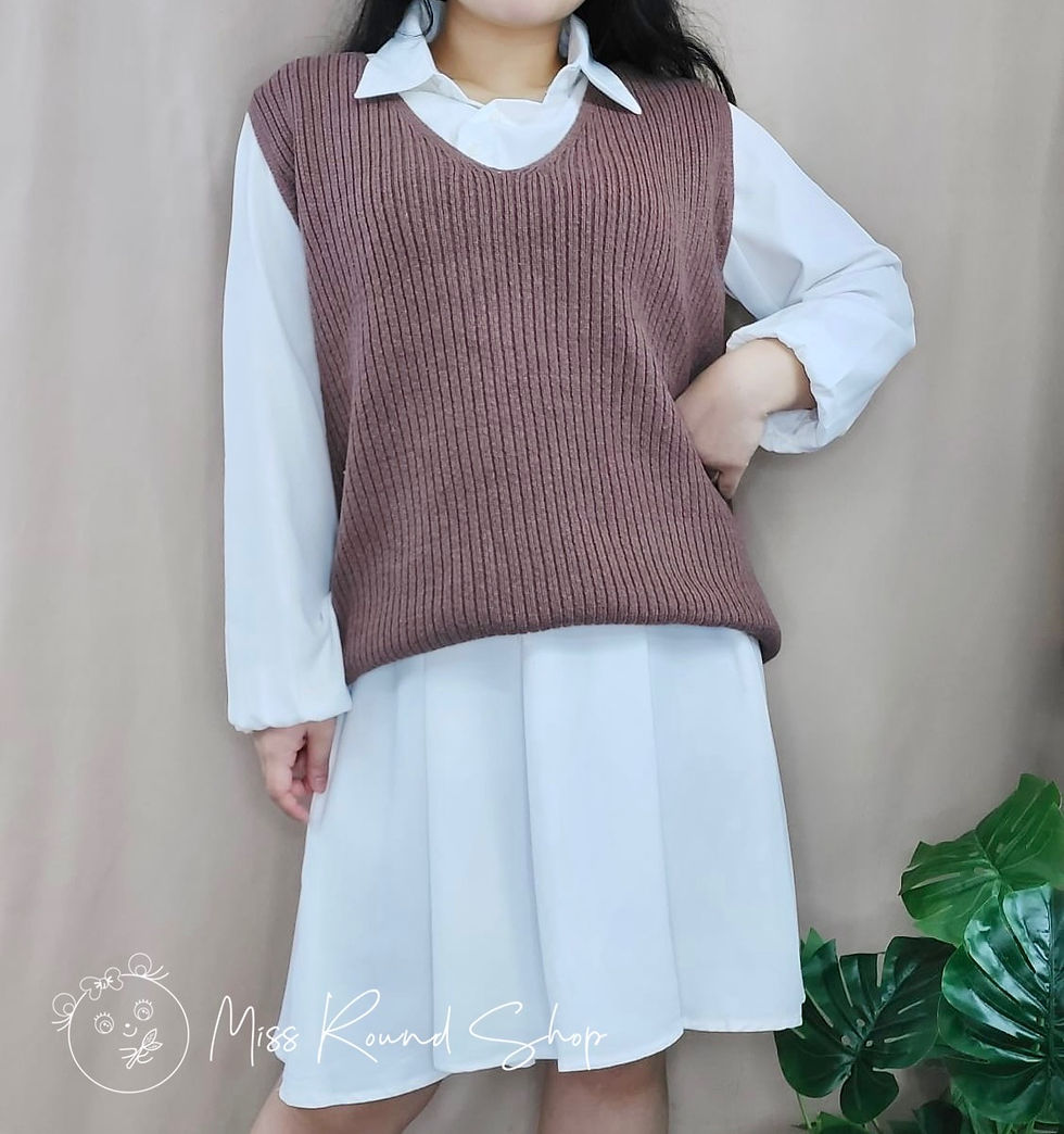 U領百搭細針織背心# 2900