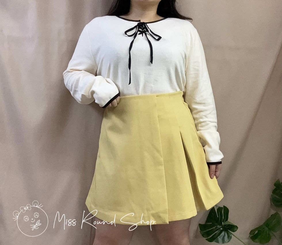 縮圖：拼色蝴蝶結寬鬆上衣 #TT3701