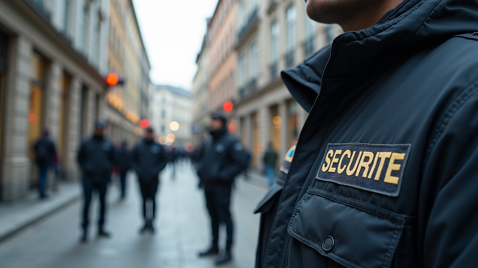 Eye level view of a new business location supported by security forces