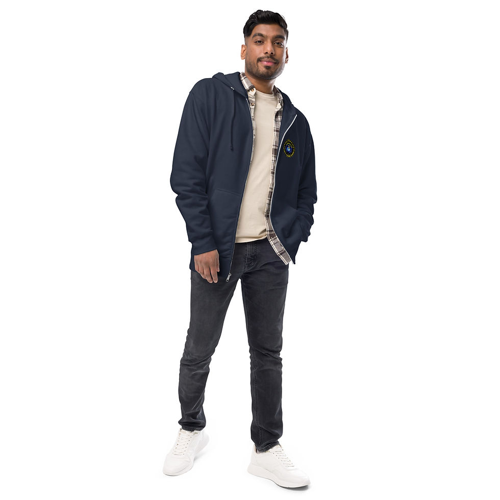 Thumbnail: Unisex fleece zip up hoodie