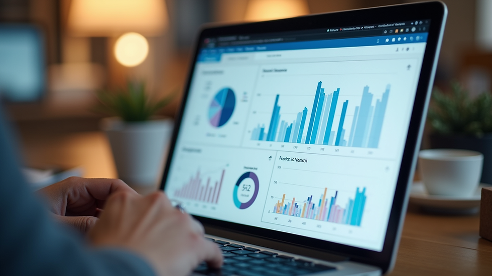 Close-up view of a laptop screen showing recruitment analytics dashboard