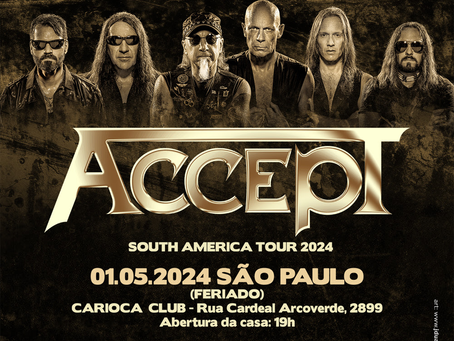 💥 ¡ACCEPT, la institución global de Heavy Metal, regresa a São Paulo en abril!