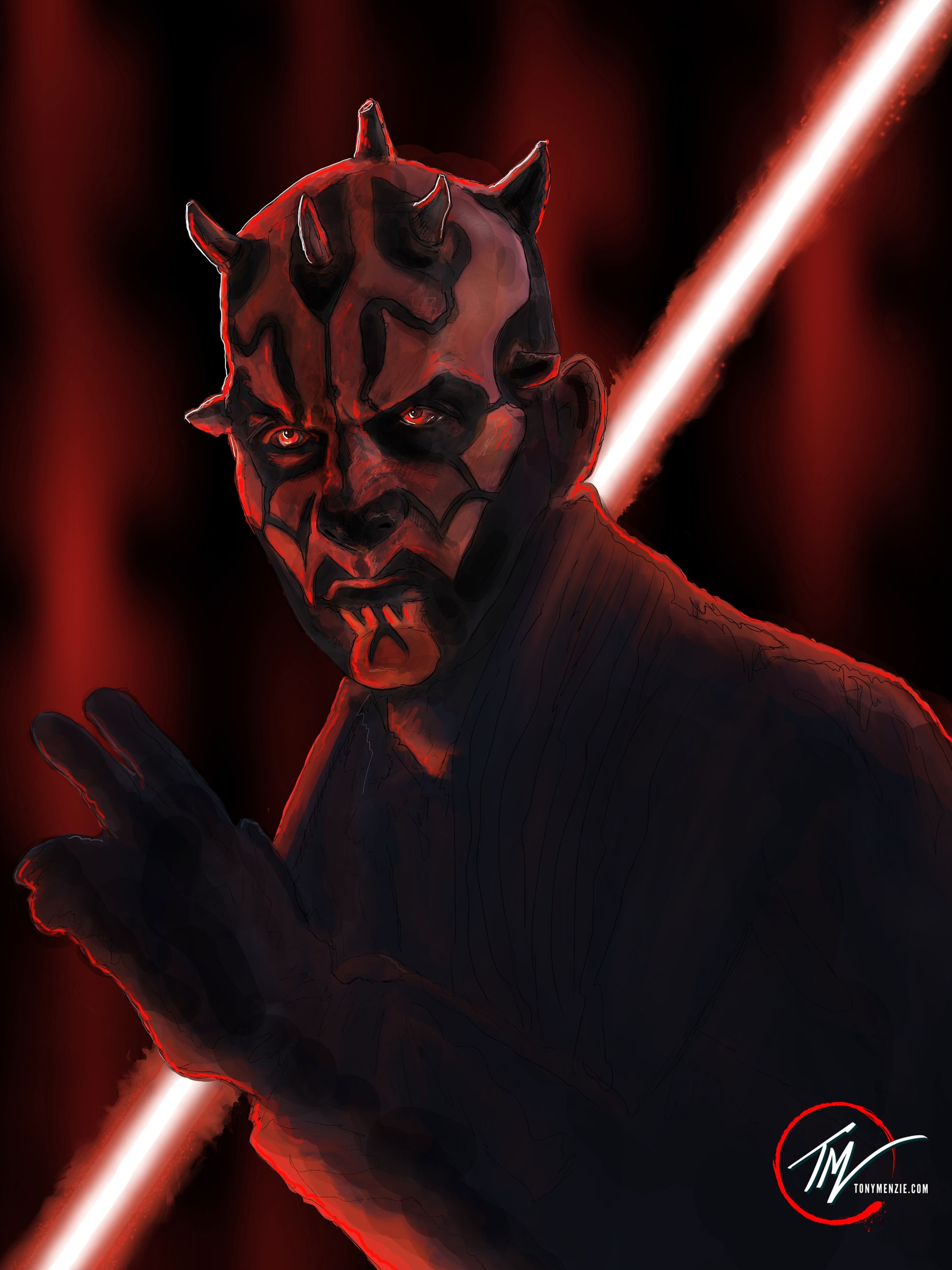 Darth Maul - Last Son of Dathomir -- A3 ART PRINT