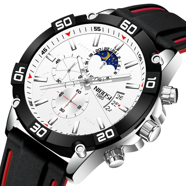 Miniatura: NIBOSI 2022 Moda Relógios de Ouro Mens Relógios de luxo de alta marca Montre