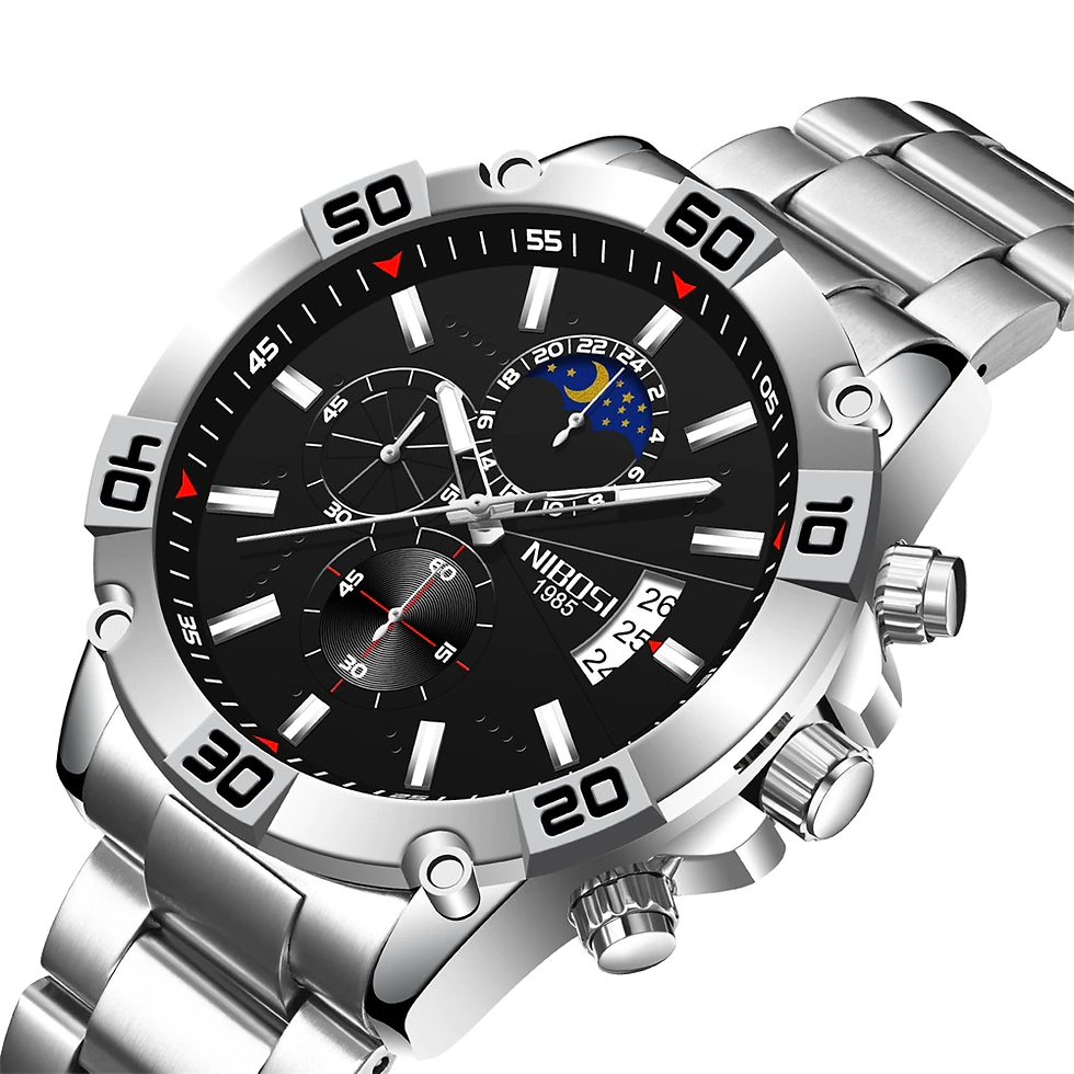 Miniatura: NIBOSI 2022 Moda Relógios de Ouro Mens Relógios de luxo de alta marca Montre