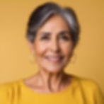 50 year old latin lady and minimalist yellow background_.jpg