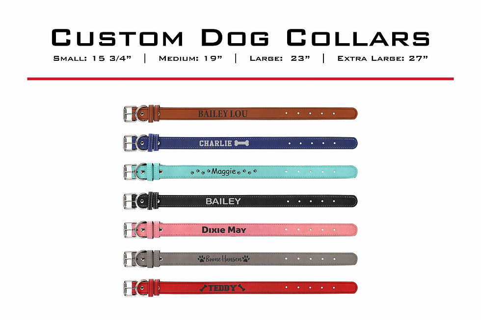 Thumbnail: Custom Vegan Leather Pet Collar- Four Sizes Available