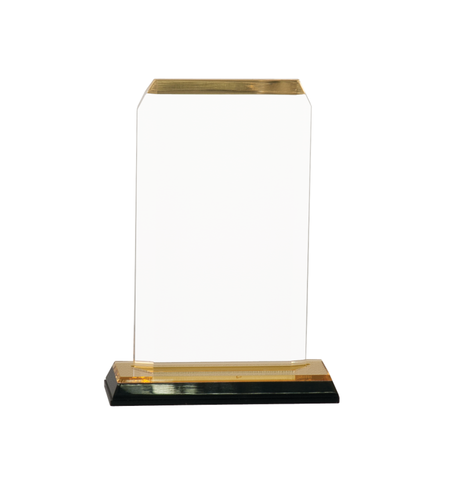 Thumbnail: Custom Engraved Clipped Corner Impress Acrylic Award