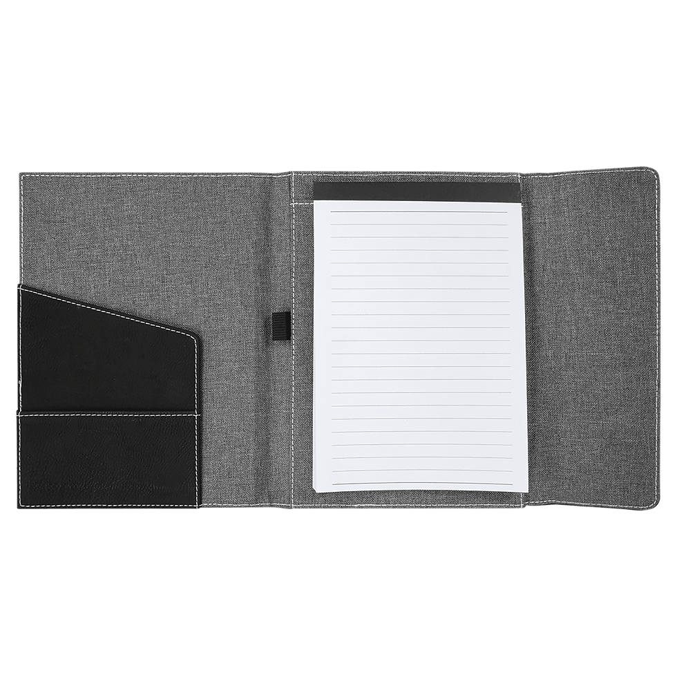 Thumbnail: 7" x 9" Custom Engraved Small Leatherette Portfolio w/ Flap