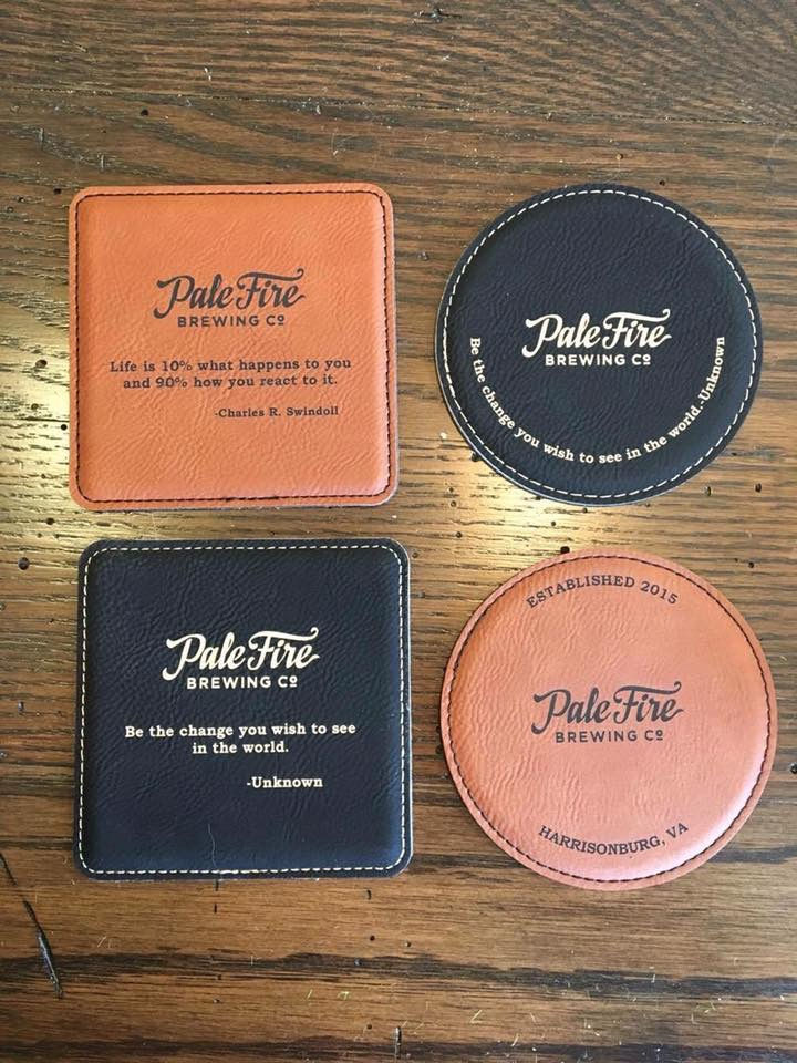 Thumbnail: Custom Engraved 6-Piece Leatherette Coaster Set