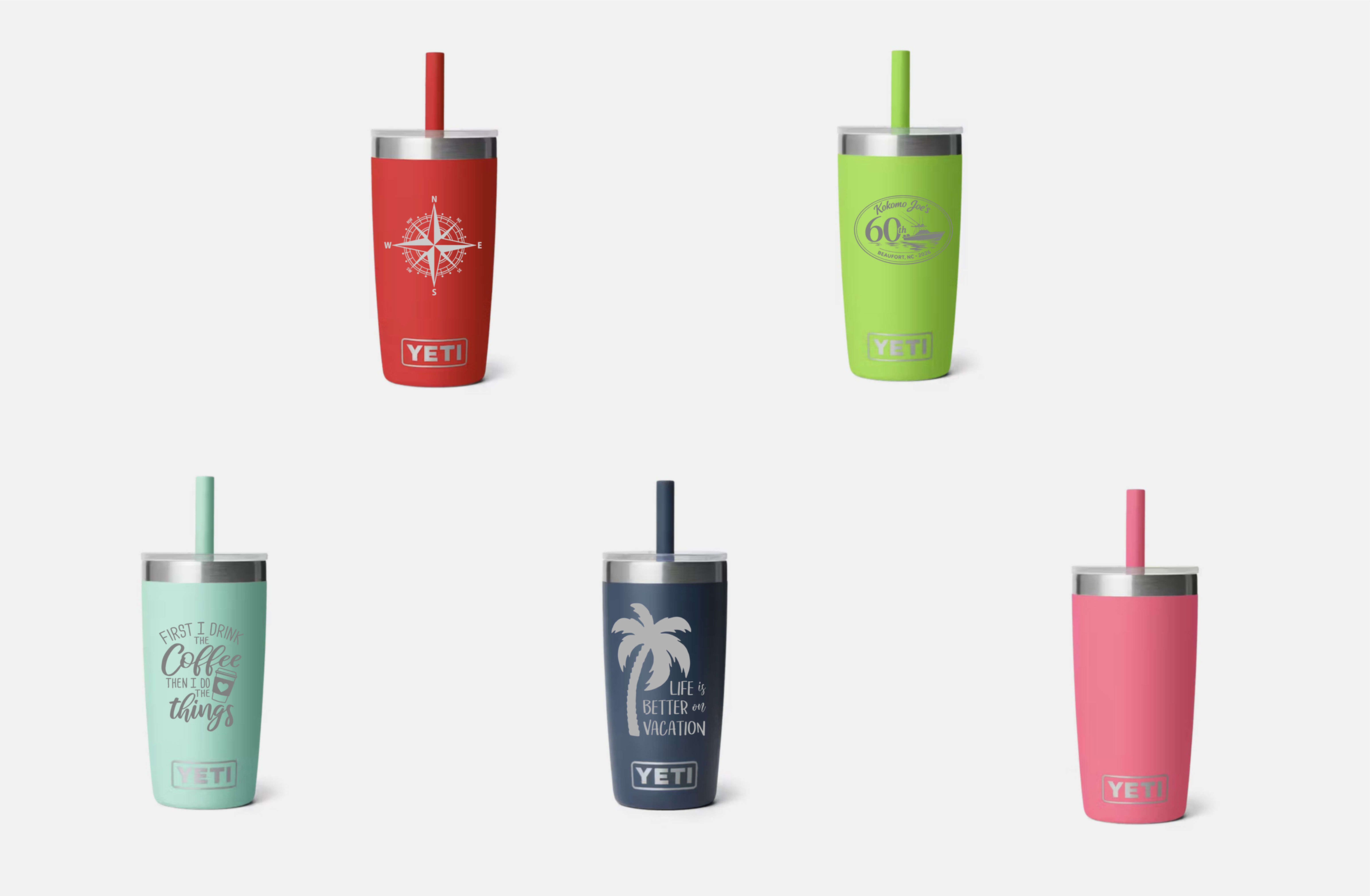 10oz Custom Engraved YETI Tumbler w/ STRAW Lid