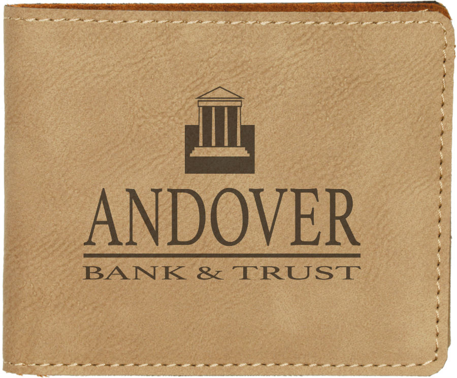 Thumbnail: Custom Engraved Leatherette Bi-Fold Wallet
