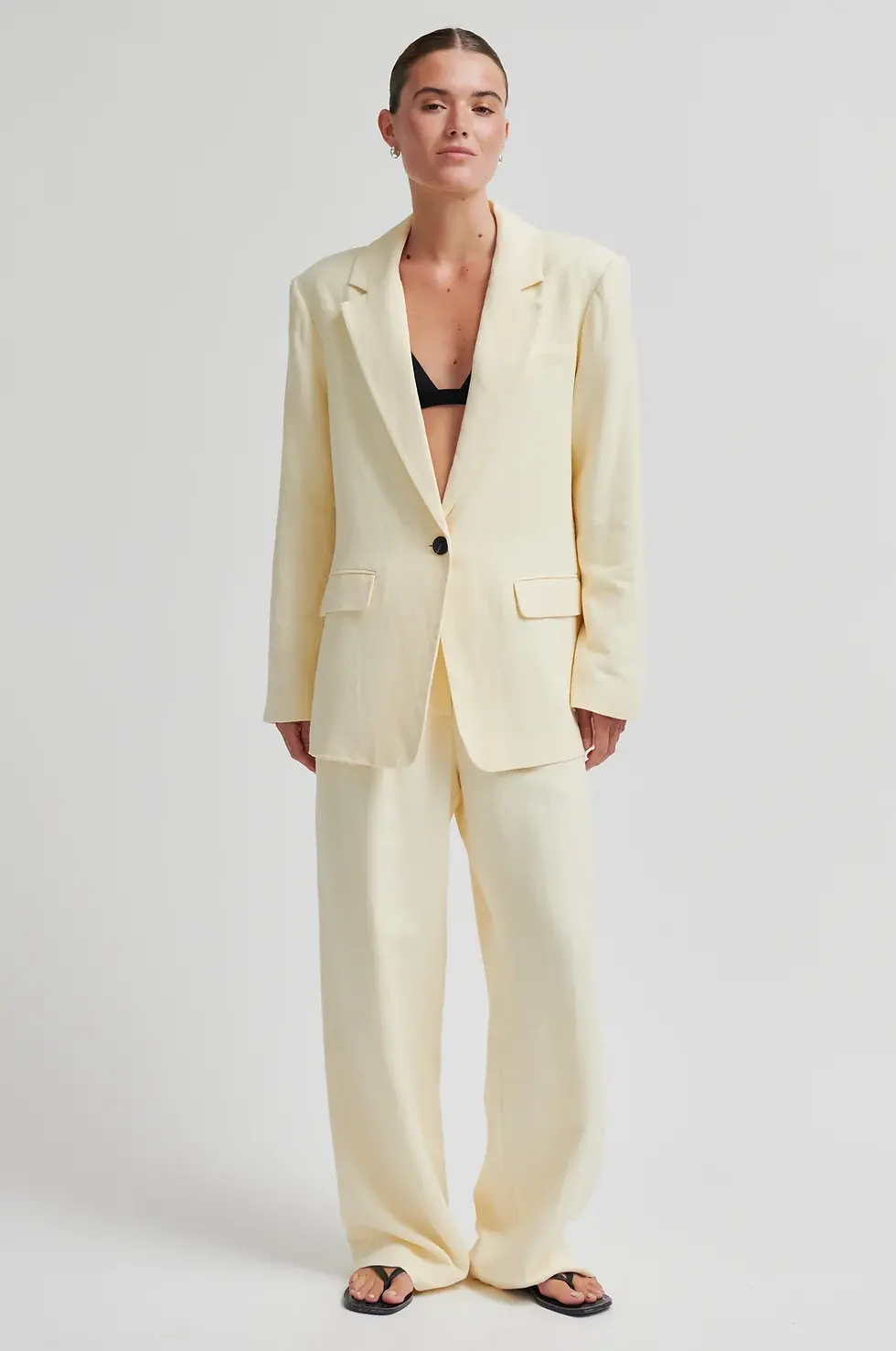 Thumbnail: Lino Classic Trousers Alabaster Glea 60656