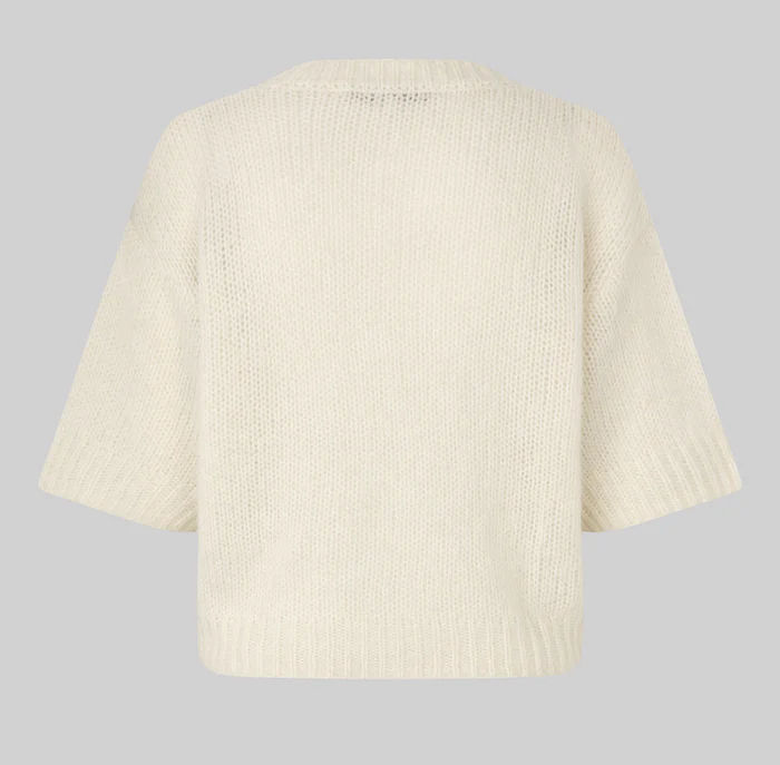 Thumbnail: Silia Knit SS O-Neck Eggnog  604843