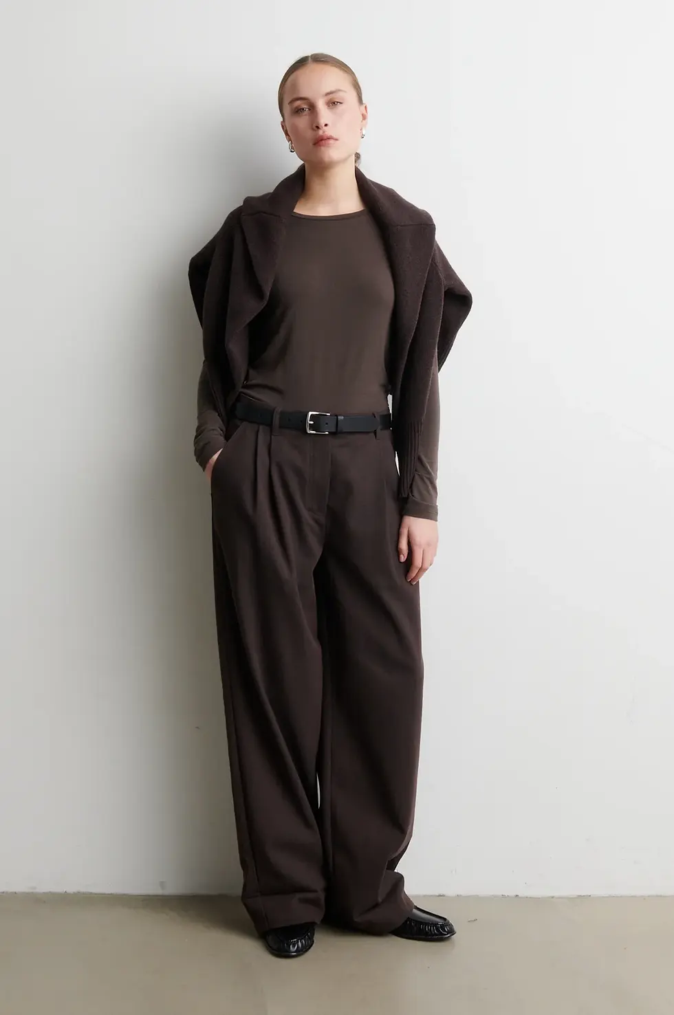 Thumbnail: O-Neck Tee MATIMA T-Shirt 55473 Mid Brown Melange