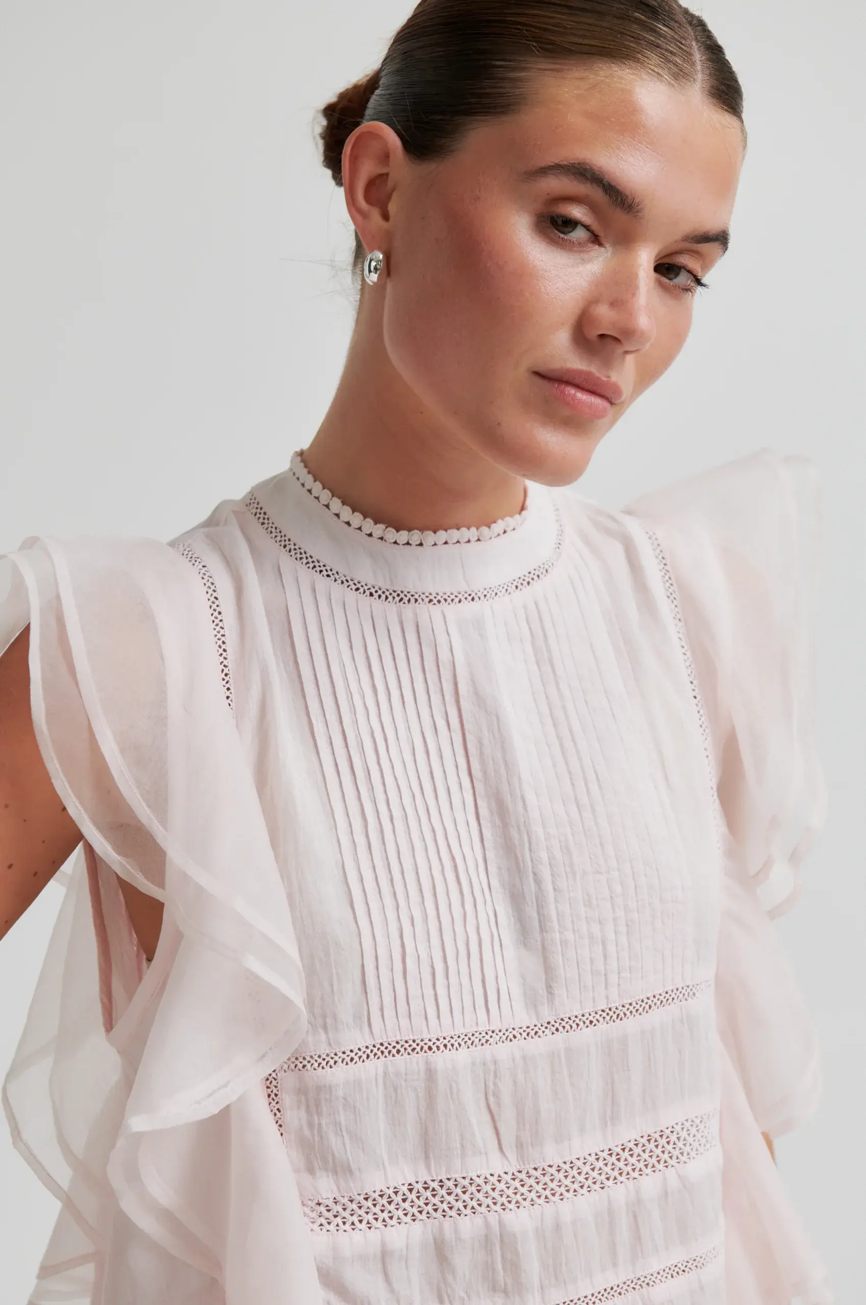 Kristel Frill Top Crystal Pink 60644