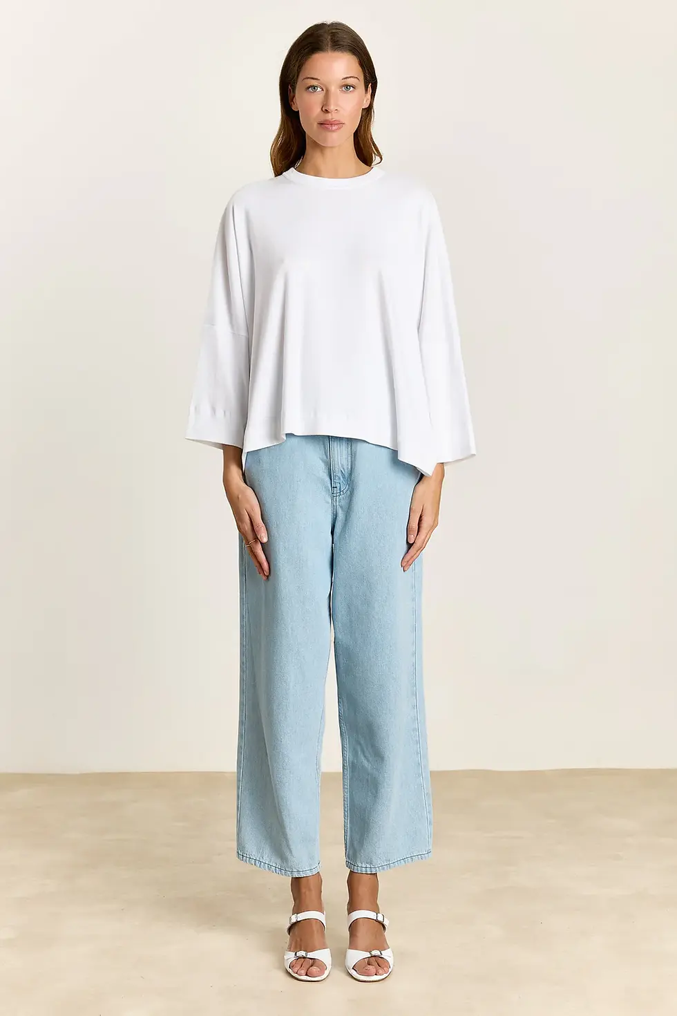 Thumbnail: Madeline Boyfriend T-Shirt White MADELINE